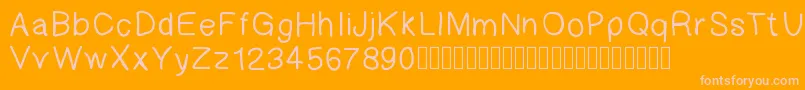 Gaelleingsletter Font – Pink Fonts on Orange Background