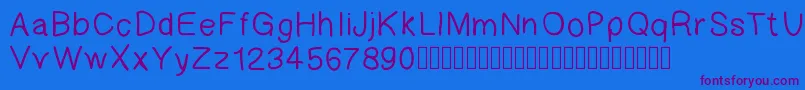 Gaelleingsletter Font – Purple Fonts on Blue Background