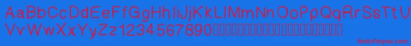 Gaelleingsletter Font – Red Fonts on Blue Background