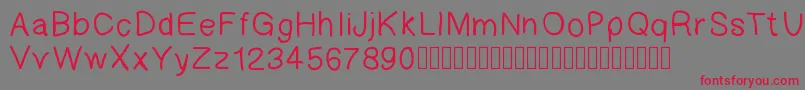 フォントGaelleingsletter – 赤い文字の灰色の背景