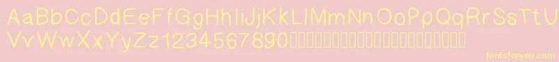 Gaelleingsletter Font – Yellow Fonts on Pink Background