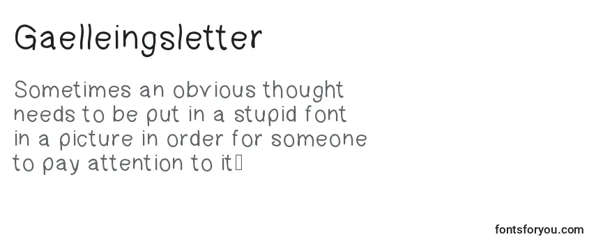 Review of the Gaelleingsletter Font