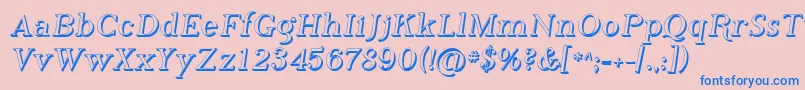 Sfphosphorushydride Font – Blue Fonts on Pink Background