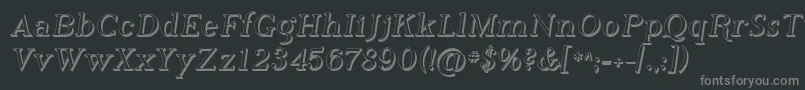 フォントSfphosphorushydride – 黒い背景に灰色の文字