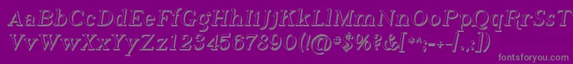 フォントSfphosphorushydride – 紫の背景に灰色の文字