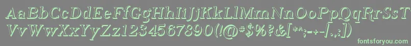 Sfphosphorushydrideフォントについての詳細 フォントSfphosphorushydride – 灰色の背景に緑のフォント