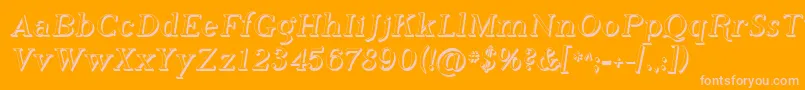 Sfphosphorushydride-Schriftart – Rosa Schriften auf orangefarbenem Hintergrund