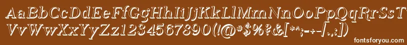 Шрифт Sfphosphorushydride – белые шрифты на коричневом фоне