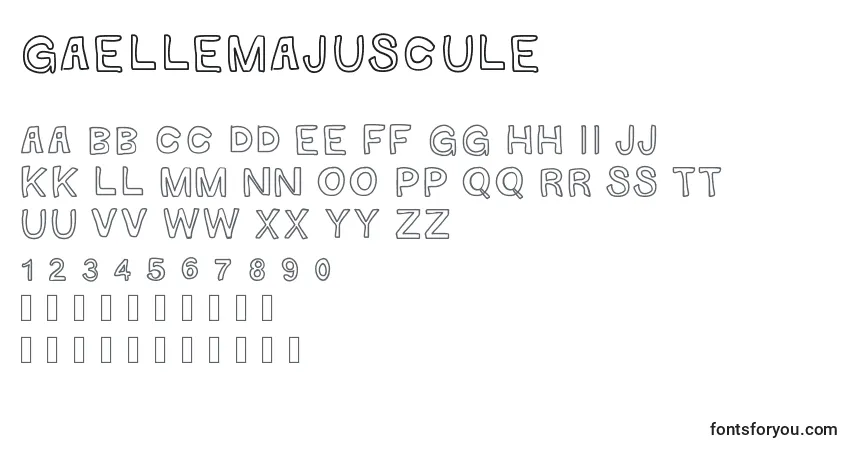 Schriftart GaelleMAJUSCULE – Alphabet, Zahlen, spezielle Symbole