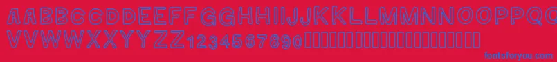 GaelleMAJUSCULE Font – Blue Fonts on Red Background