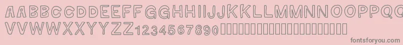 GaelleMAJUSCULE Font – Gray Fonts on Pink Background