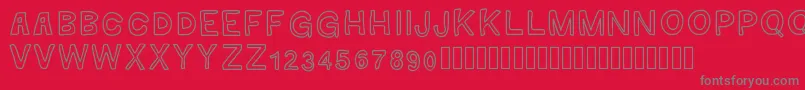 GaelleMAJUSCULE Font – Gray Fonts on Red Background