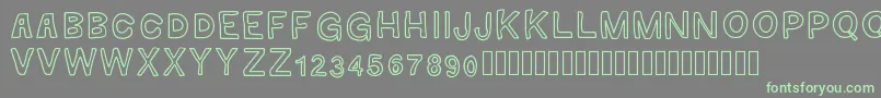 GaelleMAJUSCULE Font – Green Fonts on Gray Background