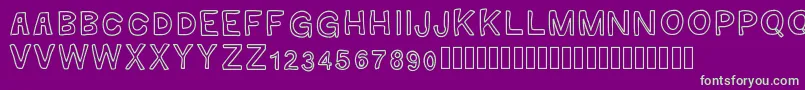 GaelleMAJUSCULE Font – Green Fonts on Purple Background