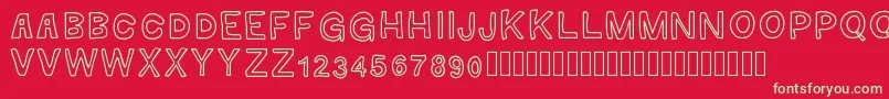 GaelleMAJUSCULE Font – Green Fonts on Red Background