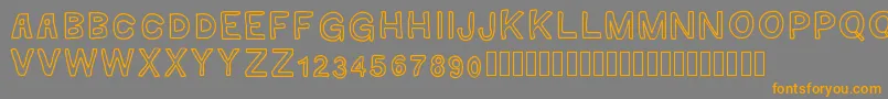 GaelleMAJUSCULE Font – Orange Fonts on Gray Background