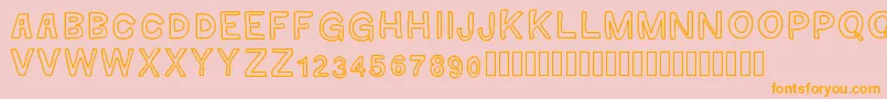 GaelleMAJUSCULE Font – Orange Fonts on Pink Background