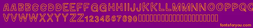 GaelleMAJUSCULE Font – Orange Fonts on Purple Background