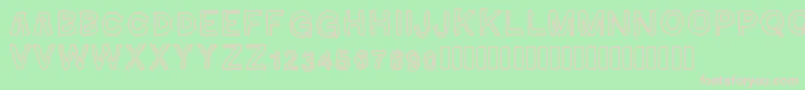 GaelleMAJUSCULE Font – Pink Fonts on Green Background