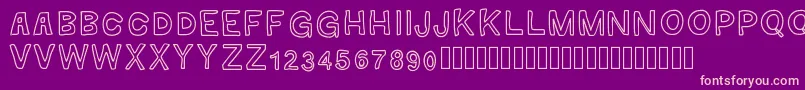 GaelleMAJUSCULE Font – Pink Fonts on Purple Background