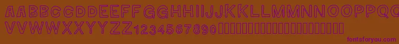 GaelleMAJUSCULE Font – Purple Fonts on Brown Background