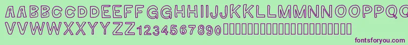 GaelleMAJUSCULE Font – Purple Fonts on Green Background