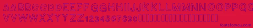 GaelleMAJUSCULE Font – Purple Fonts on Red Background