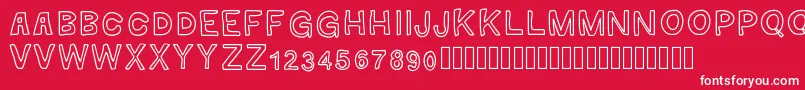 GaelleMAJUSCULE Font – White Fonts on Red Background