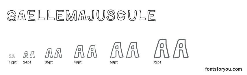 GaelleMAJUSCULE Font Sizes