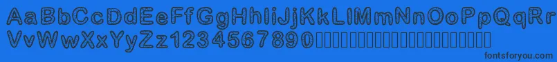 GaelleNumber1 Font – Black Fonts on Blue Background