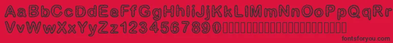 GaelleNumber1 Font – Black Fonts on Red Background