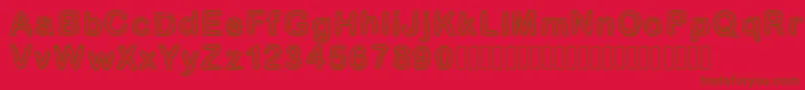 GaelleNumber1 Font – Brown Fonts on Red Background