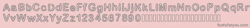 GaelleNumber1 Font – Gray Fonts on Pink Background