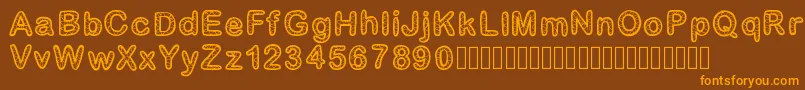 GaelleNumber1 Font – Orange Fonts on Brown Background