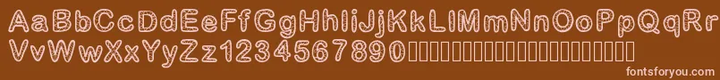 Шрифт GaelleNumber1 – розовые шрифты на коричневом фоне