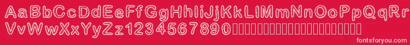 GaelleNumber1 Font – Pink Fonts on Red Background