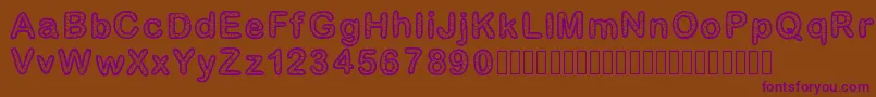GaelleNumber1 Font – Purple Fonts on Brown Background