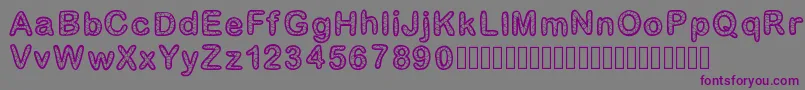 GaelleNumber1 Font – Purple Fonts on Gray Background