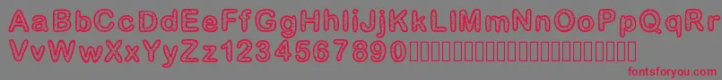 GaelleNumber1 Font – Red Fonts on Gray Background