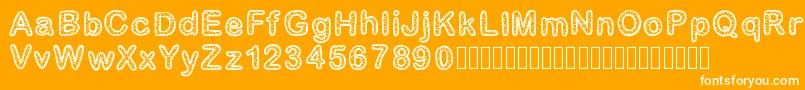 GaelleNumber1 Font – White Fonts on Orange Background