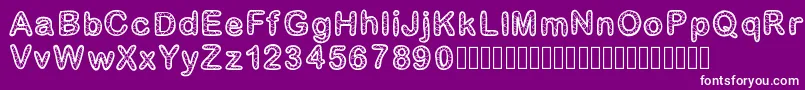 GaelleNumber1 Font – White Fonts on Purple Background