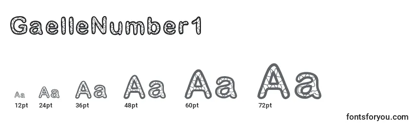 GaelleNumber1 Font Sizes