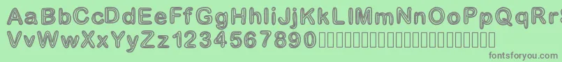 GaelleNumber3 Font – Gray Fonts on Green Background