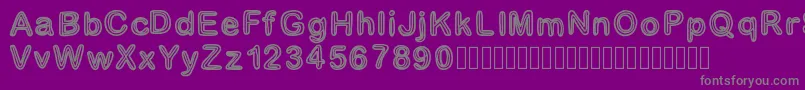 GaelleNumber3 Font – Gray Fonts on Purple Background