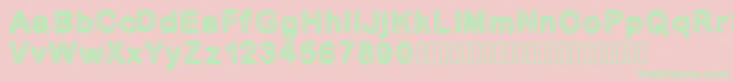 GaelleNumber3 Font – Green Fonts on Pink Background