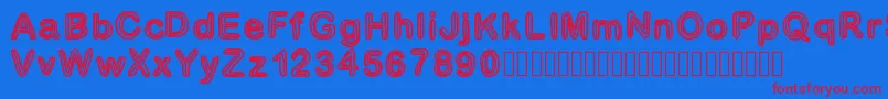 Weitere Informationen zur GaelleNumber3-Schriftart GaelleNumber3-Schriftart – Rote Schriften auf blauem Hintergrund