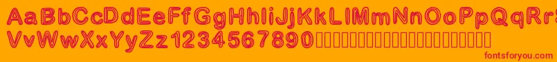 GaelleNumber3 Font – Red Fonts on Orange Background