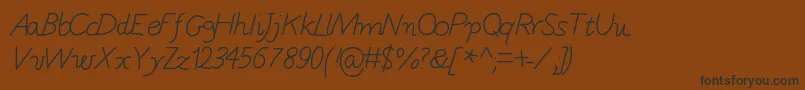 GaelleNumber5 Font – Black Fonts on Brown Background