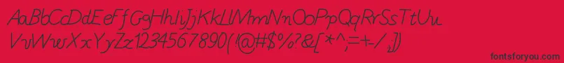 GaelleNumber5 Font – Black Fonts on Red Background