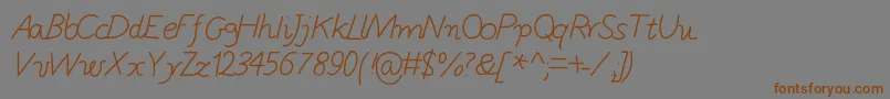 GaelleNumber5 Font – Brown Fonts on Gray Background